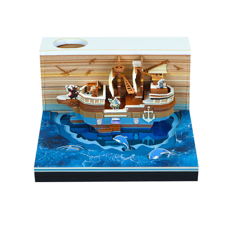 Pirate Ship 3D Memo Pad - Weekly Planner 2026