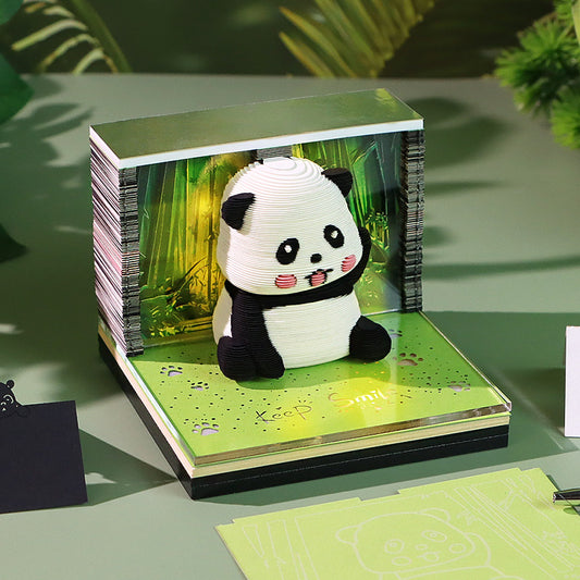 Panda Bamboo Forest 3d Memo Pad - Weekly Planner 2026