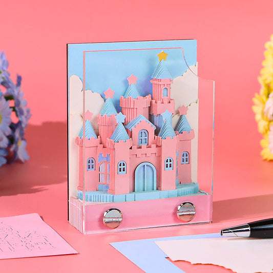 Pink Castle 3D Memo Pad