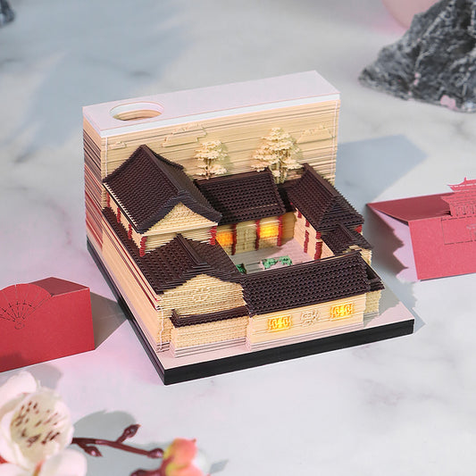 Beijing Courtyard House 3D Memo Pad - Daily Calendar 2026
