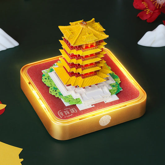 Yellow Crane Tower 3D Memo Pad - Daily Calendar 2026