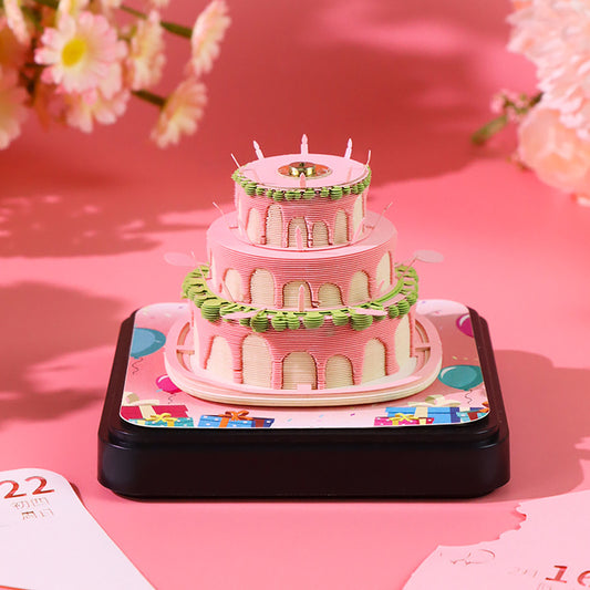 Birthday Cake 3d Memo Pad - Daily Calendar 2026