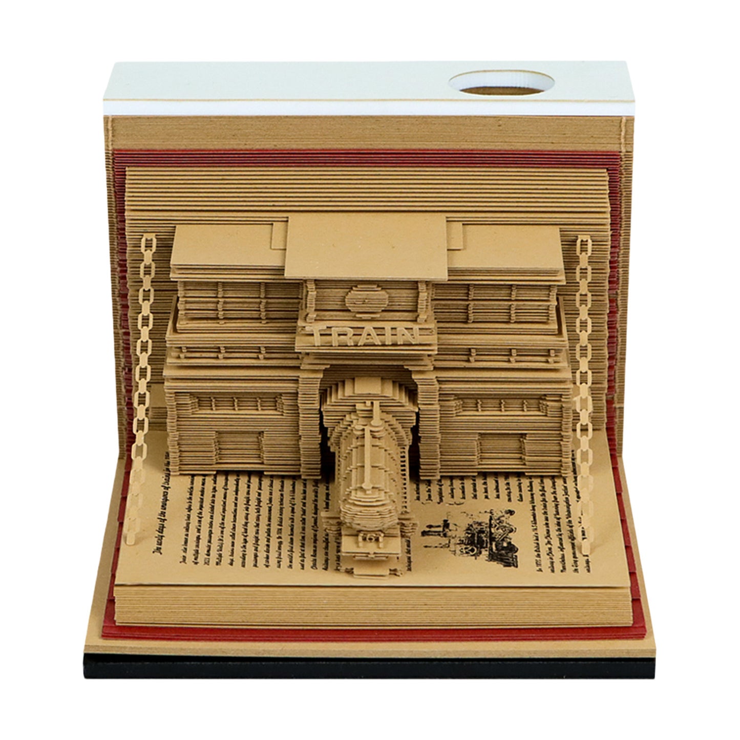 Book Train 3D Memo Pad - Weekly Planner 2026