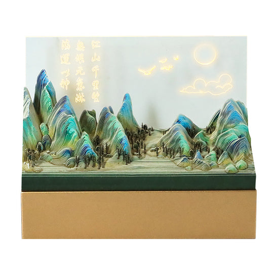 A Thousand Li of Rivers and Mountains 3d Memo Pad - Weekly Planner 2026