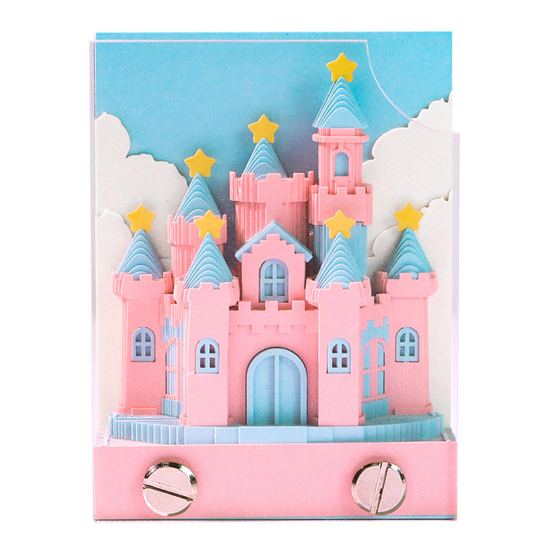 Pink Castle 3D Memo Pad
