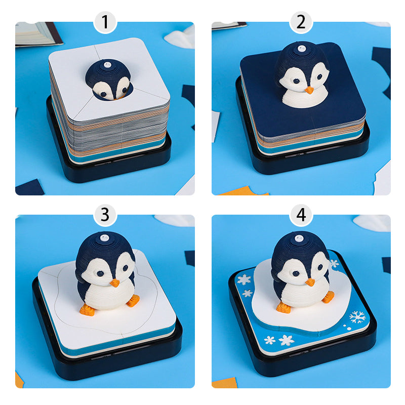 Penguin 3d Memo Pad - Daily Calendar 2026