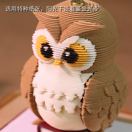 Owl 3D Memo Pad - Daily Calendar 2026