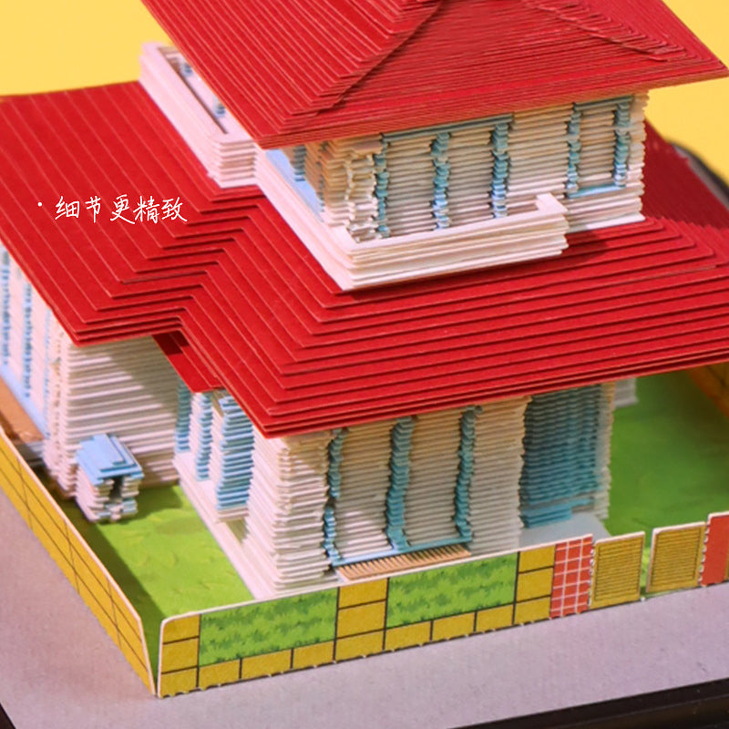 Whimsical Cottage 3d Memo Pad - Daily Calendar 2026