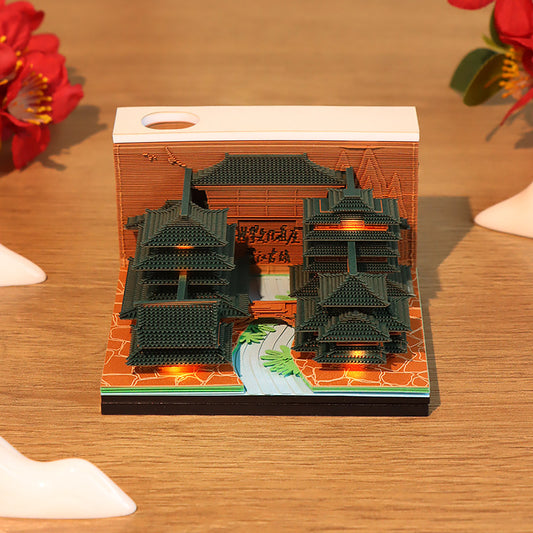 Lijiang Old Town 3d Memo Pad - Weekly Planner 2026
