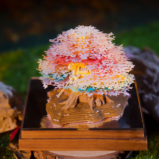 Cherry Blossom Tree House 3d Memo Pad - Daily Calendar 2026