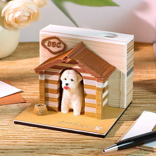 Animal Pet House 3d Memo Pad - Weekly Planner 2026