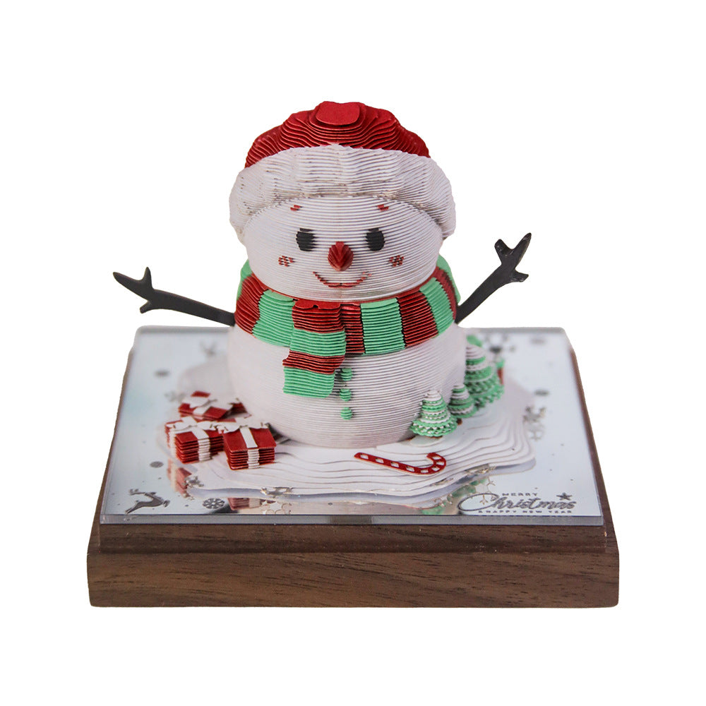 Christmas Snowman 3d Memo Pad - Daily Calendar 2026