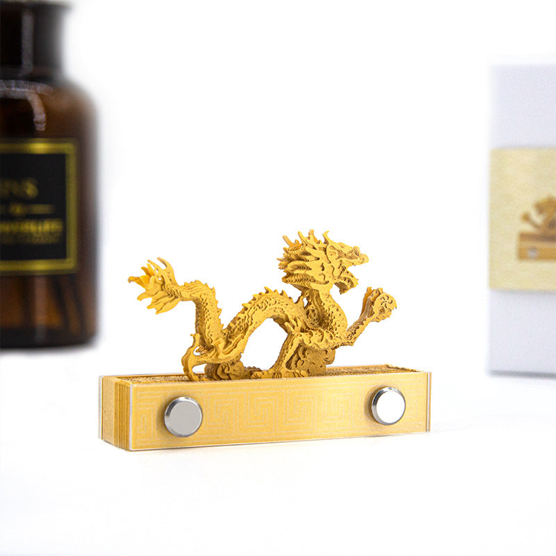 Golden Dragon 3d Memo Pad - Weekly Planner 2026