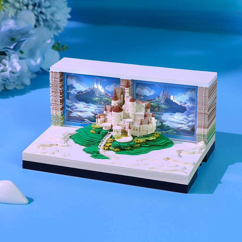 Castle in the Sky 3D Memo Pad - Weekly Planner 2026