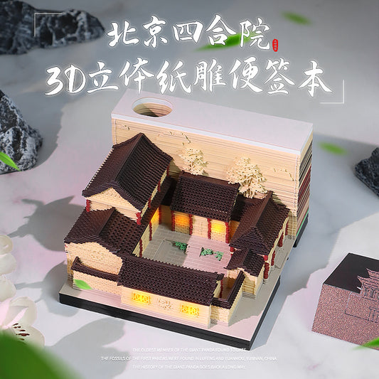 Beijing Courtyard House 3D Memo Pad - Daily Calendar 2026
