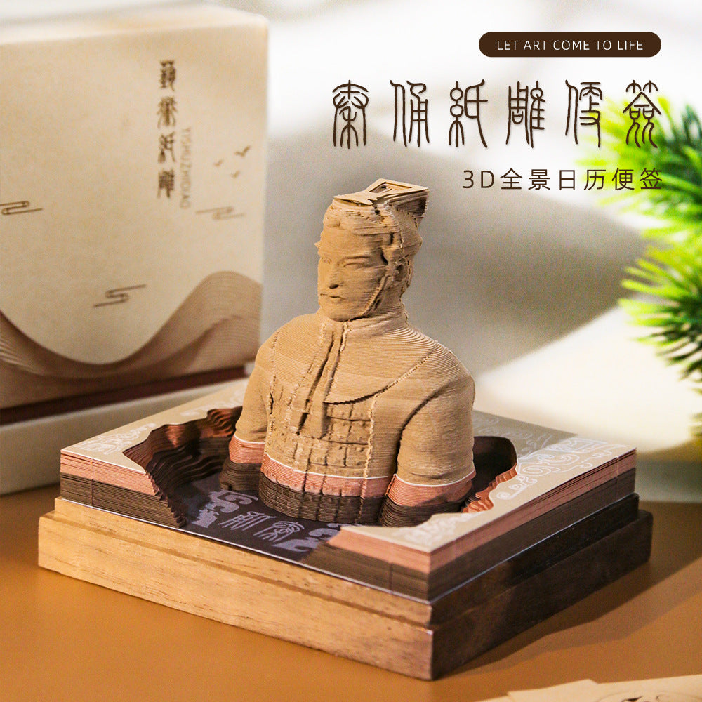 Terracotta Warriors 3d Memo Pad - Daily Calendar 2026