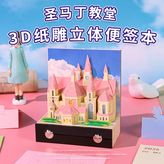 St Martins Church 3d Memo Pad - Weekly Planner 2026