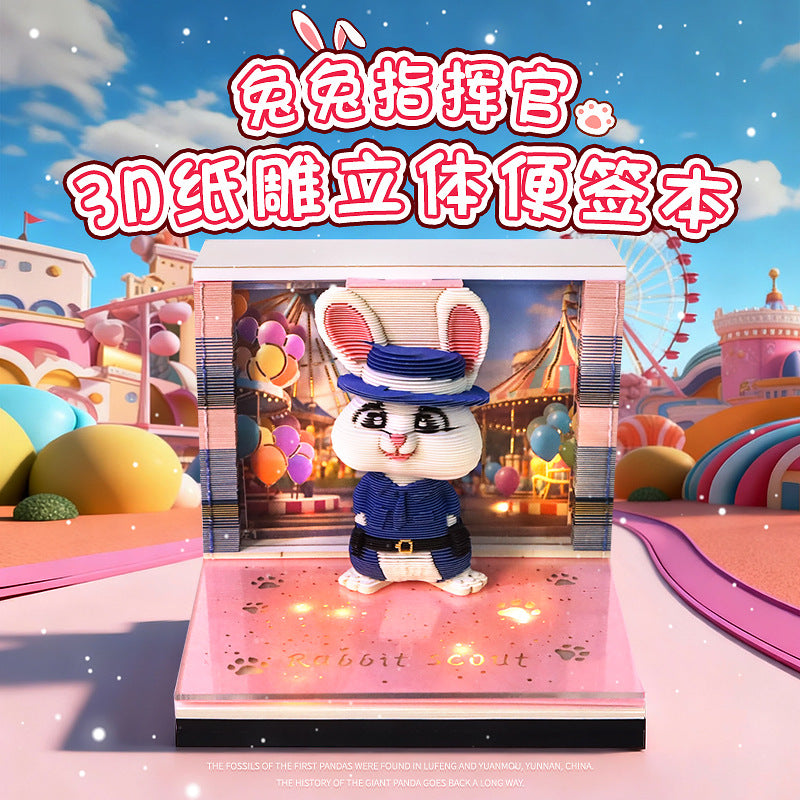 Bunny Commander 3d Memo Pad - Weekly Planner 2026