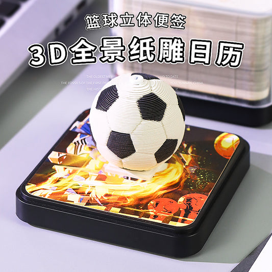 Football Sports - 3d Memo Pad Daily Calendar 2026
