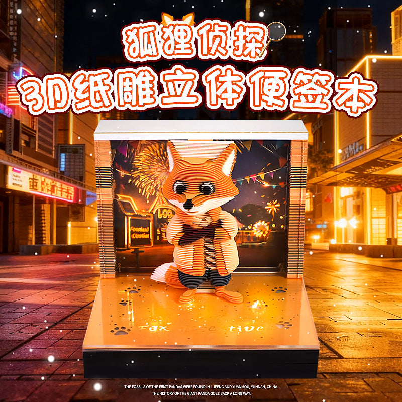 Fox Detective 3d Memo Pad - Weekly Planner 2026