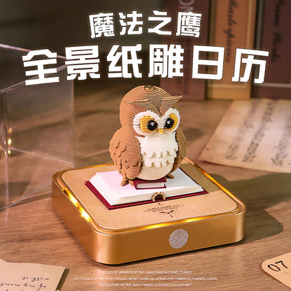 Owl 3D Memo Pad - Daily Calendar 2026
