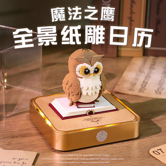 Owl 3D Memo Pad - Daily Calendar 2026