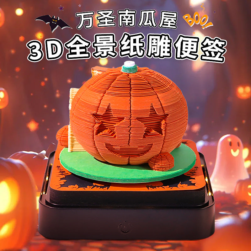 Pumpkin House 3D Memo Pad - Daily Calendar 2026