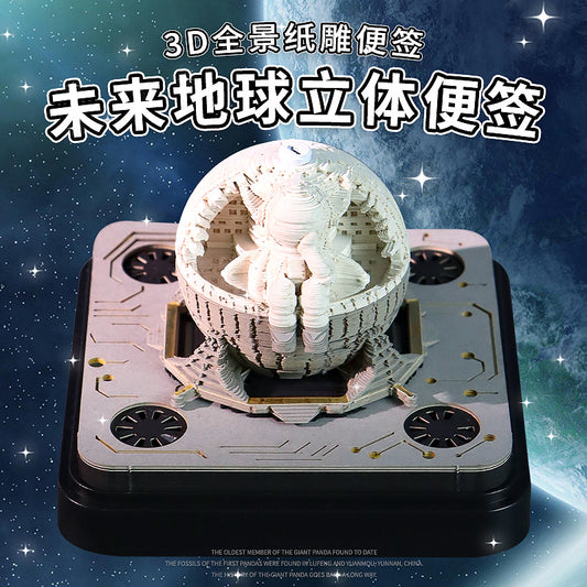 Future Earth Sci Fi 3d Memo Pad