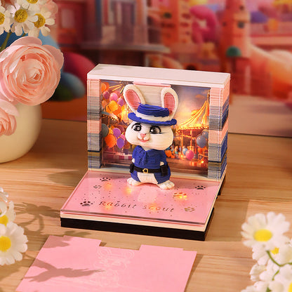 Bunny Commander 3d Memo Pad - Weekly Planner 2026