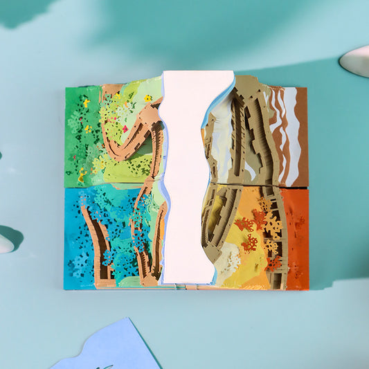 Great Wall Four Seasons Calendar 3D Memo Pad - Daily Calendar 2026