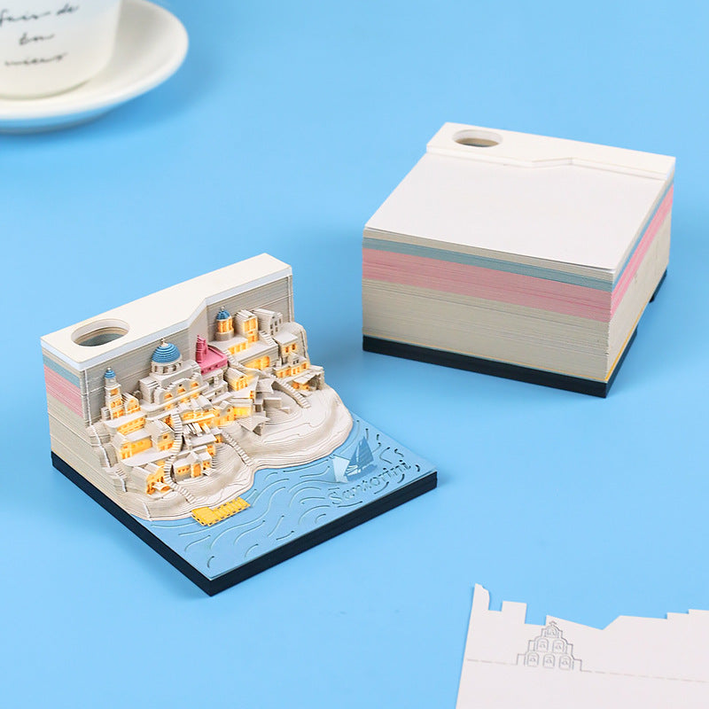 Santorini 3D Memo Pad - Weekly Planner 2026