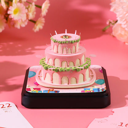 Birthday Cake 3d Memo Pad - Daily Calendar 2026