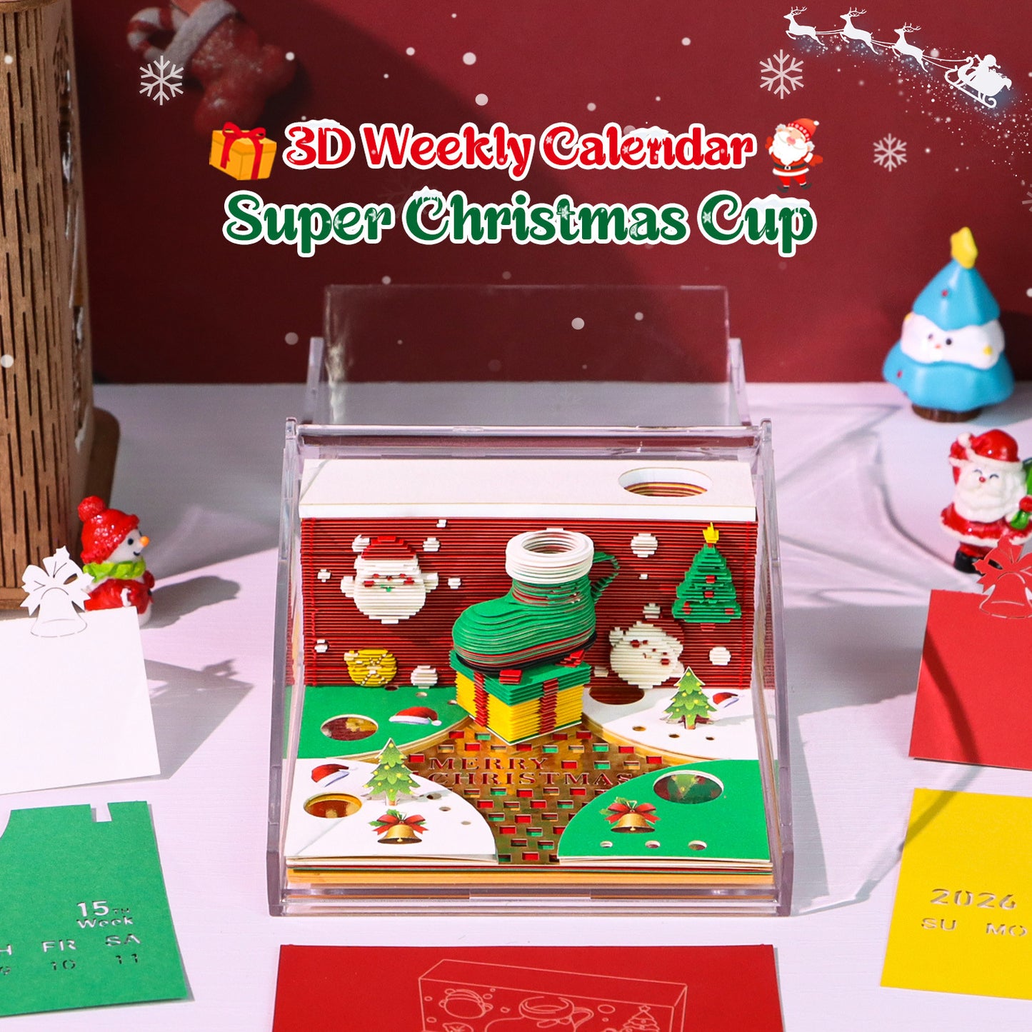 Christmas Mug 3D Memo Pad - Weekly Planner 2026