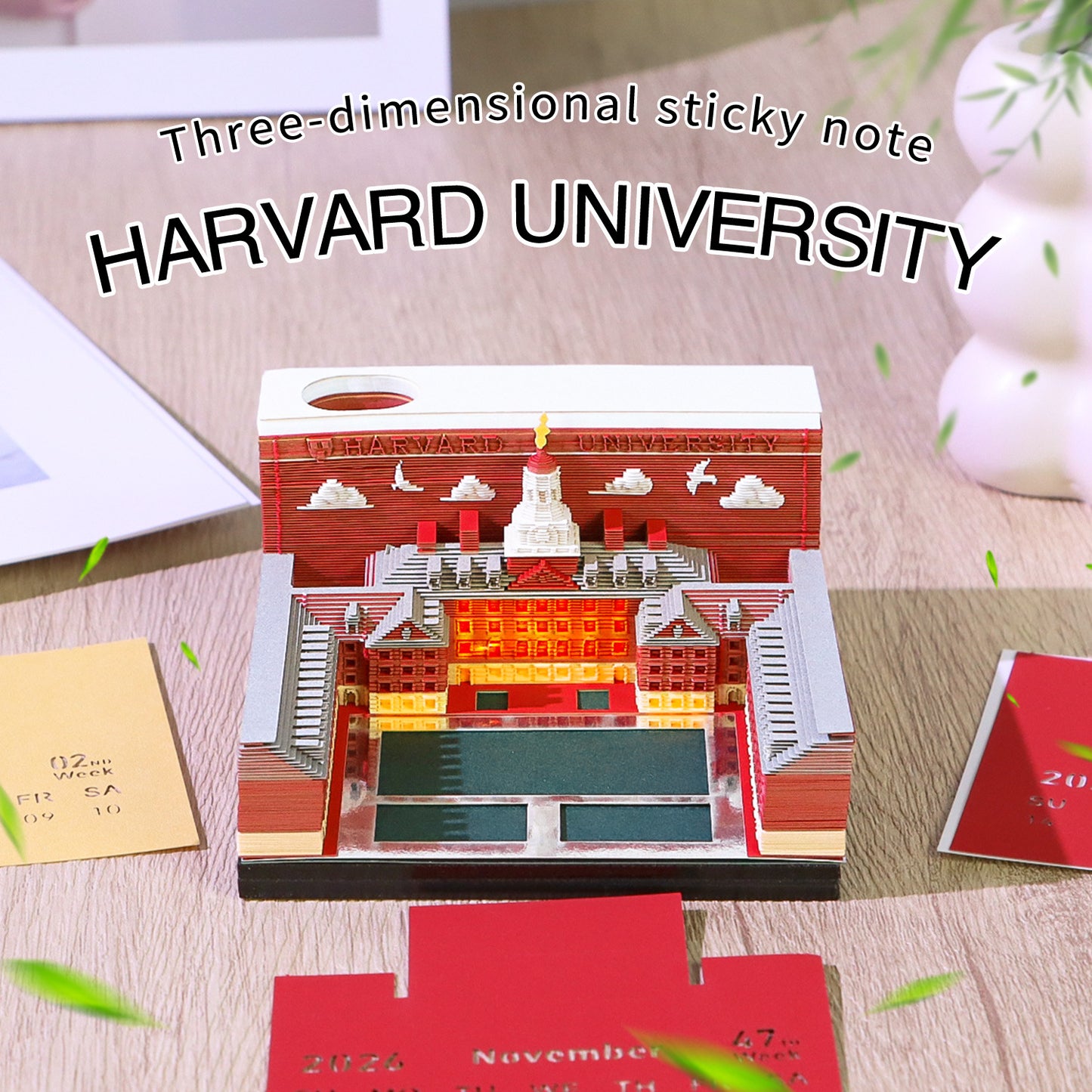 Harvard University 3D Memo Pad - Weekly Planner 2026