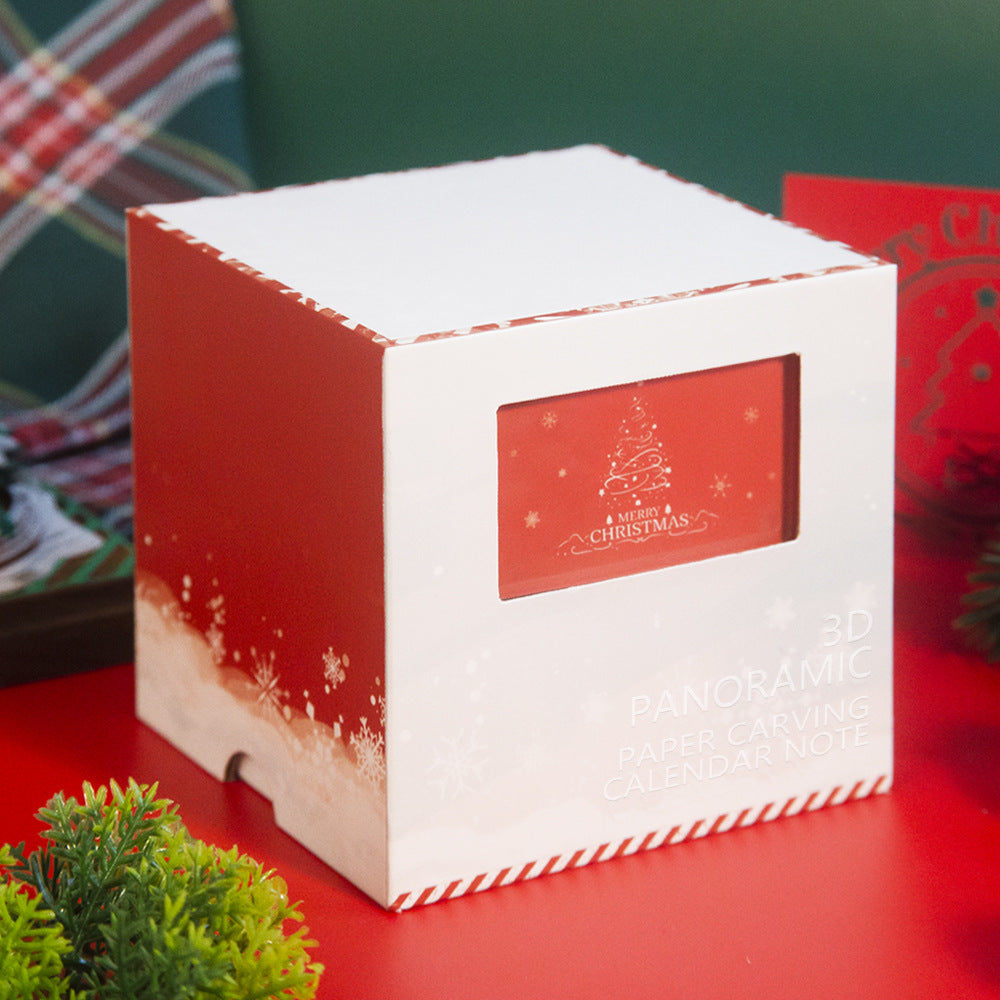 Merry Christmas 3d Memo Pad - Daily Calendar 2026