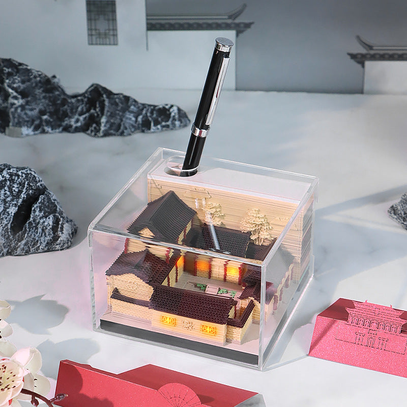 Beijing Courtyard House 3D Memo Pad - Daily Calendar 2026