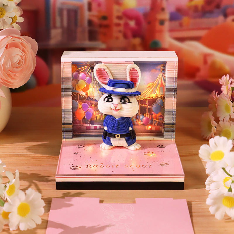 Bunny Commander 3d Memo Pad - Weekly Planner 2026