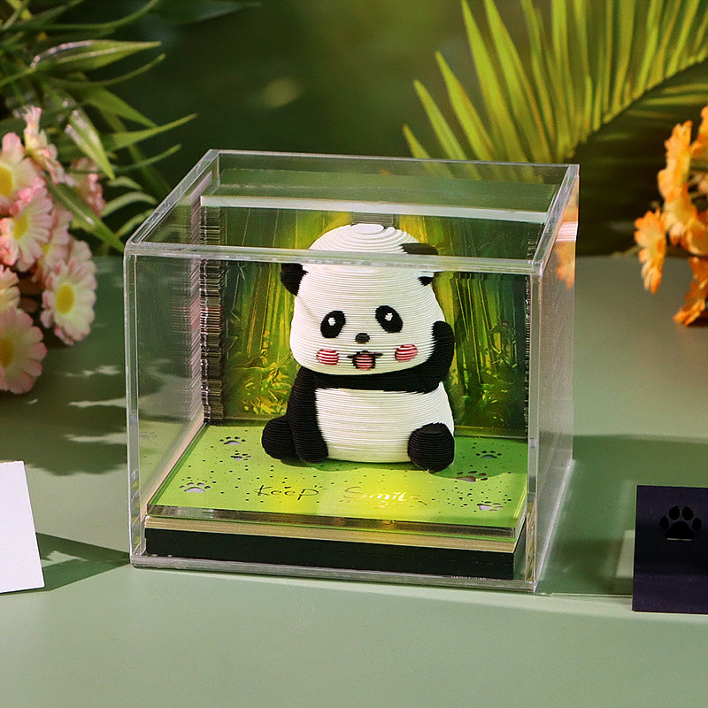 Panda Bamboo Forest 3d Memo Pad - Weekly Planner 2026