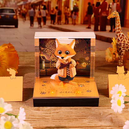 Fox Detective 3d Memo Pad - Weekly Planner 2026