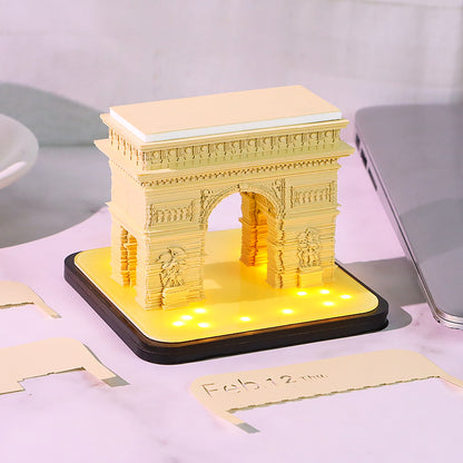 Arc de Triomphe 3D Memo Pad - Daily Calendar 2026