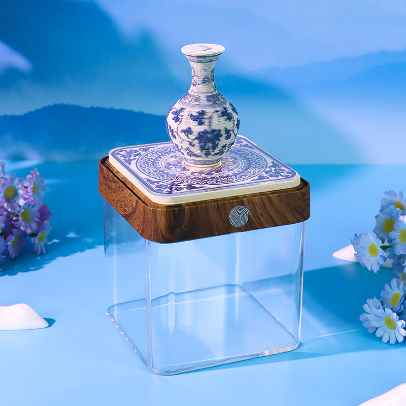 Blue and White Porcelain 3D Memo Pad - Daily Calendar 2026