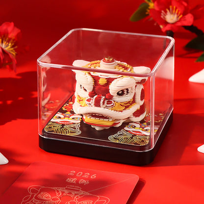 Chinese Lion Dance 3D Memo Pad - Daily Calendar 2026