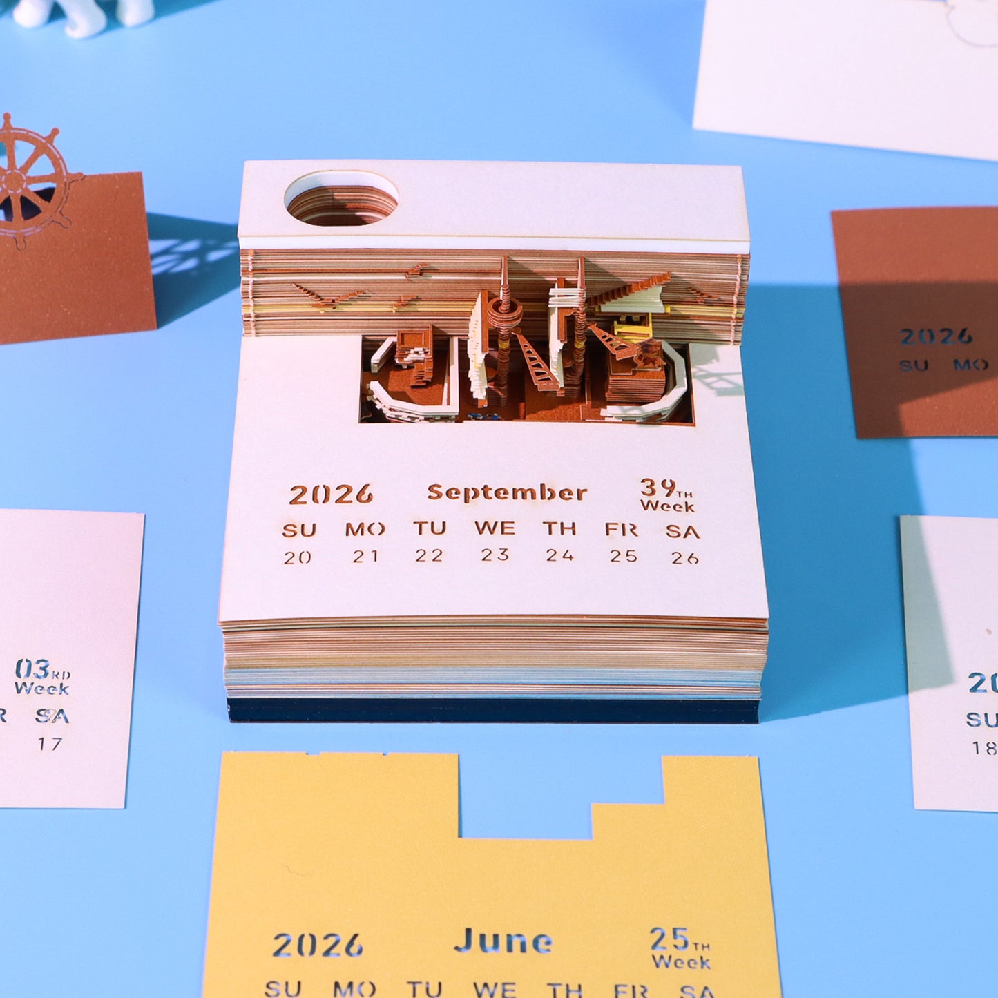 Pirate Ship 3D Memo Pad - Weekly Planner 2026