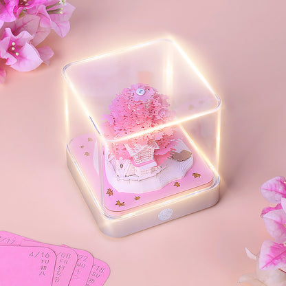 Romantic Treehouse 3d Memo Pad - Daily Calendar 2026