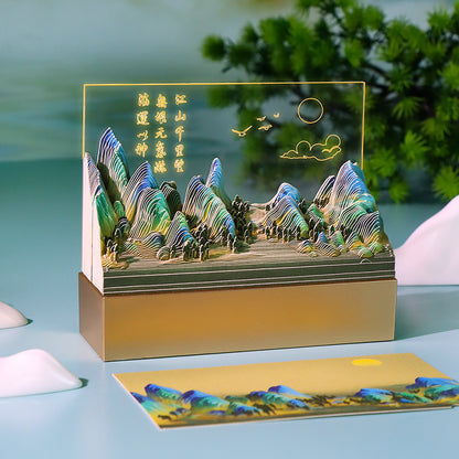 A Thousand Li of Rivers and Mountains 3d Memo Pad - Weekly Planner 2026