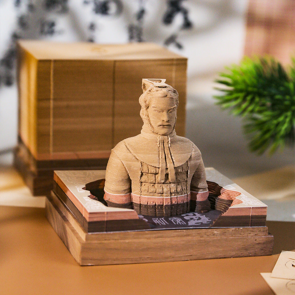 Terracotta Warriors 3d Memo Pad - Daily Calendar 2026