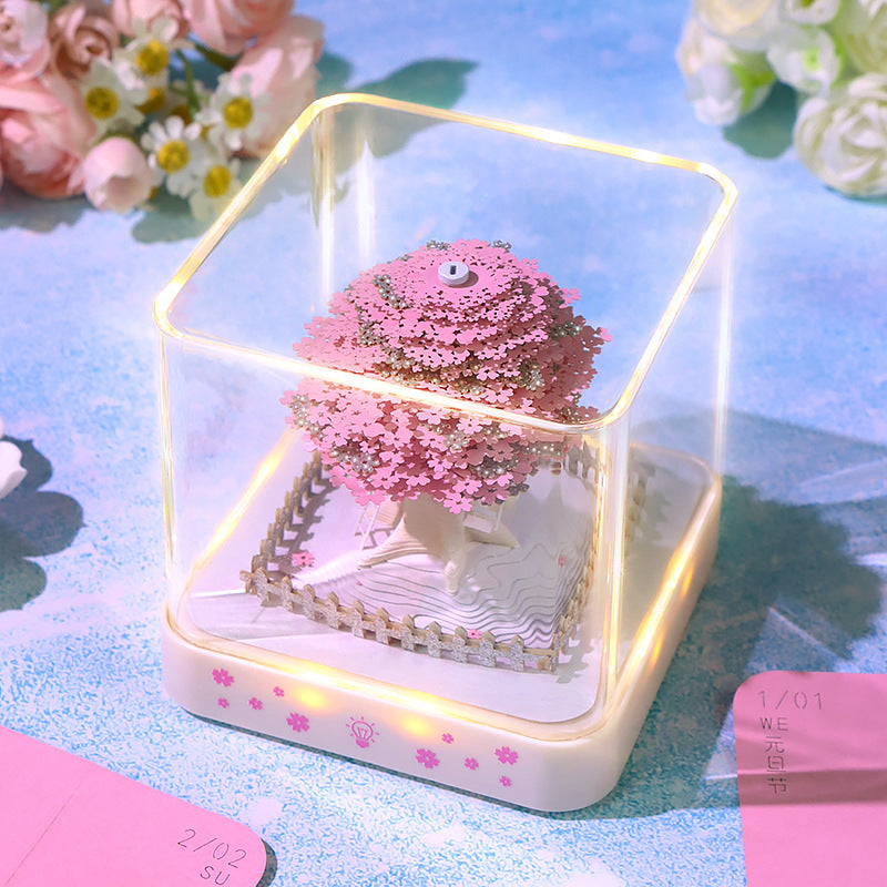 Panoramic Cherry Blossom Tree 3d Memo Pad - Daily Calendar 2026