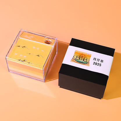 Crescent Lake Mingsha Mountain 3D Memo Pad - Weekly Planner 2026