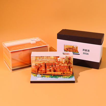 Hongya Cave Plus 3d Memo Pad - Weekly Planner 2026