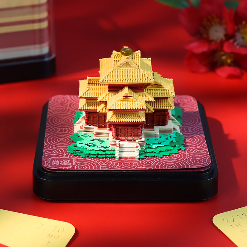 Corner Tower 3d Memo Pad - Daily Calendar 2026